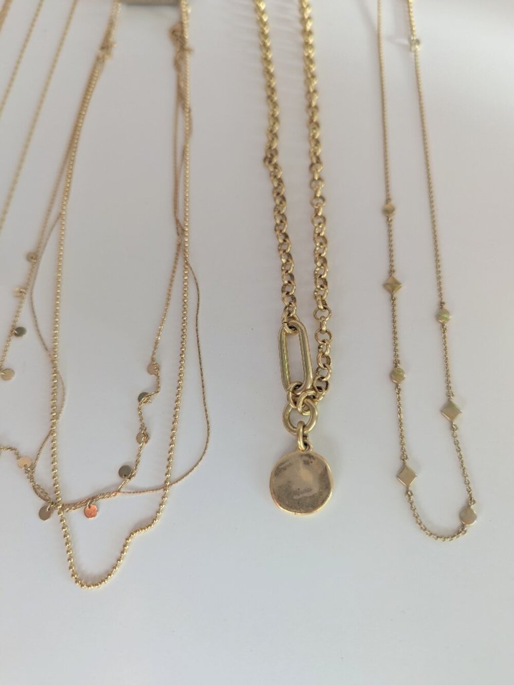 Madewell & Anthropologie Curated Gold Jewelry Bundle Layered Chains Rings - Picture 9 of 13